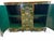 Late 20th Century Vintage Chinese Green Lacquered Serpentine Credenza / Sideboard With Soapstone Inlay For Sale - Image 5 of 12