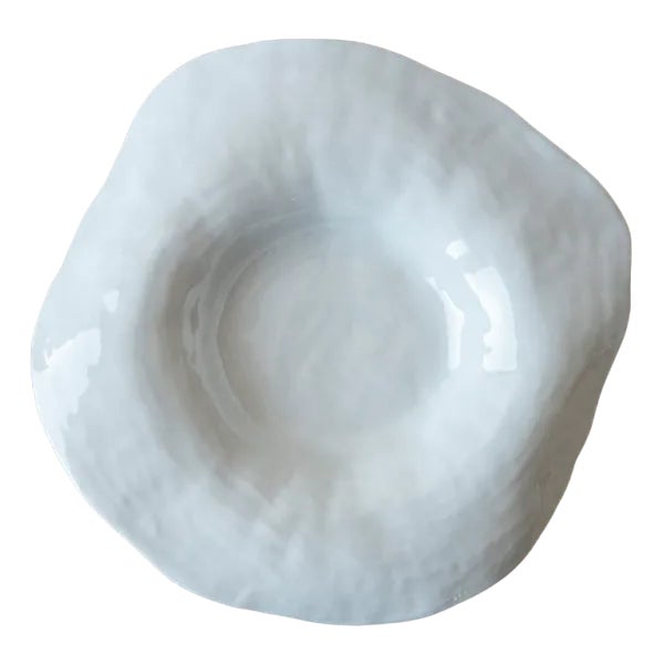 Indulge No. 7 Large White Handmade Porcelain Plates by Sarah-Linda Forrer, Set of 2 For Sale