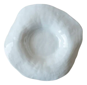Indulge No. 7 Large White Handmade Porcelain Plates by Sarah-Linda Forrer, Set of 2