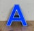 Vintage Blue Plastic Illuminated Letter A, 1970s For Sale - Image 13 of 15