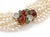 Contemporary Mid 20th Century Pearls & Gems 14k Yellow Gold Multi Strand Necklace For Sale - Image 3 of 5