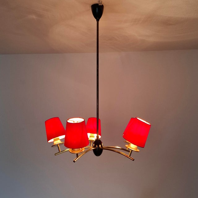 Mid-Century Modern Five-Arm Sputnik Chandelier, Germany, 1960s For Sale - Image 17 of 17