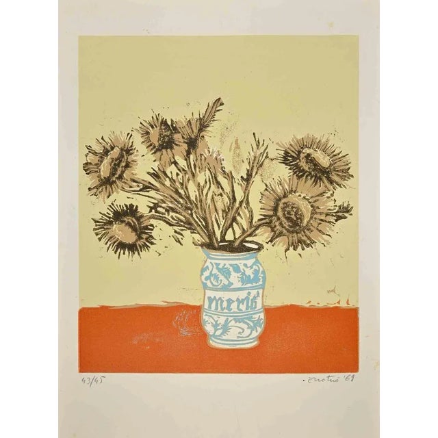 Landscape is an Etching realized by Enotrio Pugliese in 1969. Hand-signed by the artist on the lower. Numbered, Limited...