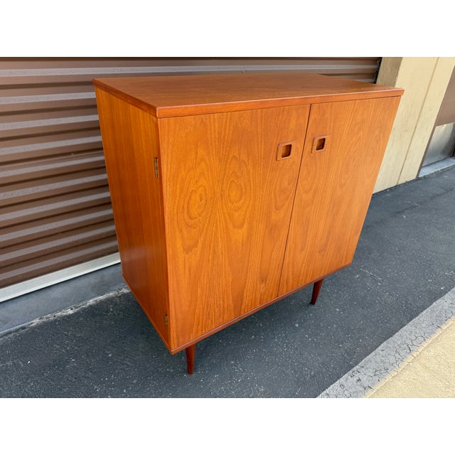Mid-Century Modern Vintage Danish Modern Teak Cabinet From Hans Olsen For Sale - Image 3 of 6