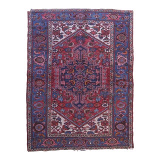 Vintage Persian Wool Rug - 6.7 X 4.43 Ft For Sale