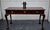 Chippendale Mahogany Writing Console Table Vintage 3 Drawer Ball Claw Foot Sofa For Sale - Image 15 of 15