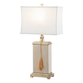 Amiliana Tassel Lamp in Creme For Sale