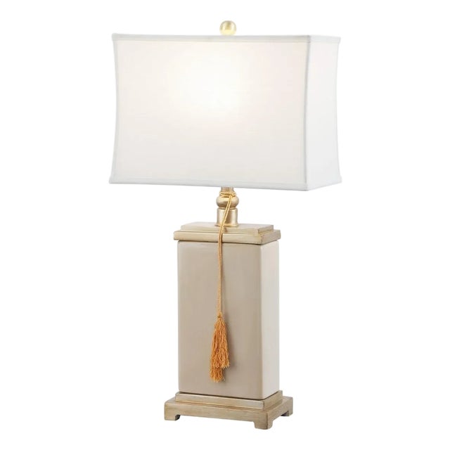 Amiliana Tassel Lamp in Creme For Sale