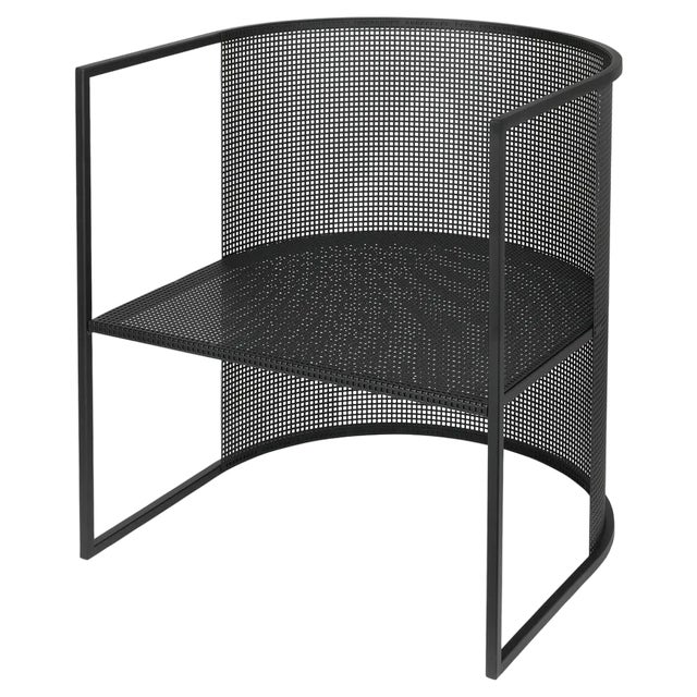 Black Steel Bahaus Lounge Chair by Kristina Dam Studio For Sale