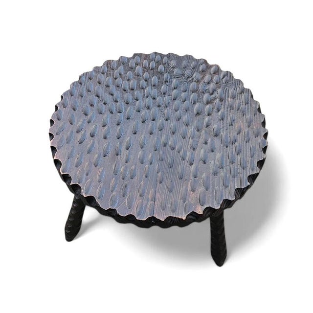 Brown Brutalist Chairs and Side Table, Spain, 1970s, Set of 3 For Sale - Image 8 of 18