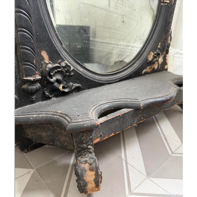 Antique Victorian Pier mirror. Full length and on wheels this mirror is a show stopper. There is some wear and tear,...