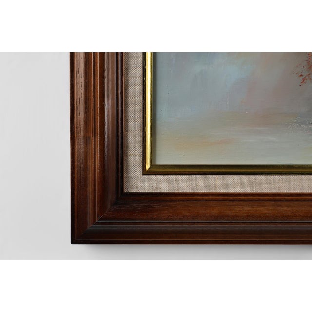 Mid-Century Modern Edmond Sanders, Vase with Flowers, 1950s, Oil on Canvas, Framed For Sale - Image 3 of 11