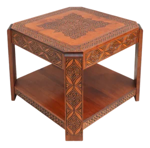 Mid-Century Moroccan Hand Decorated Coffee Table, 1950s