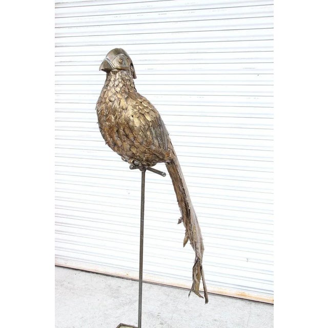 Late 20th Century Vintage Sergio Bustamante Pheasant Bird Sculpture 54/100 Signed For Sale - Image 5 of 12