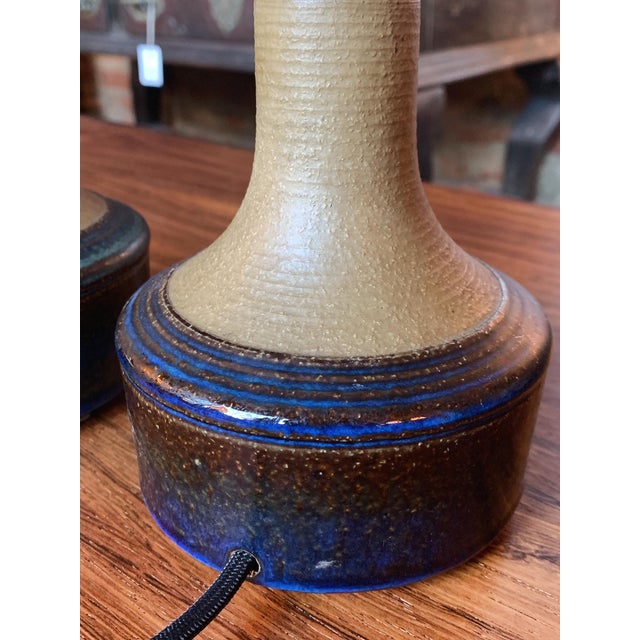 Danish Ceramic Table Lamps by Søholm Stentøj - A Pair For Sale - Image 12 of 17