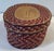 Boho Chic Vintage Lidded Sweetgrass Patterned Basket For Sale - Image 3 of 7