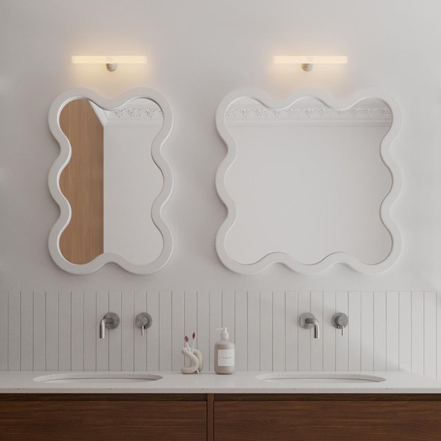 Small Contemporary Rectangular Mirror Made to Order - Blue Hvyli 6 For Sale - Image 6 of 15