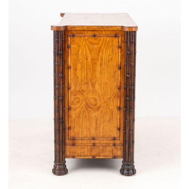 Metal Aesthetic Style Faux Bamboo Chest of Drawers For Sale - Image 7 of 9