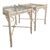 Wood Vintage Thomasville Allegro Faux Bamboo Fretwork Glass-Top Side Tables, Pair of 2 For Sale - Image 7 of 8