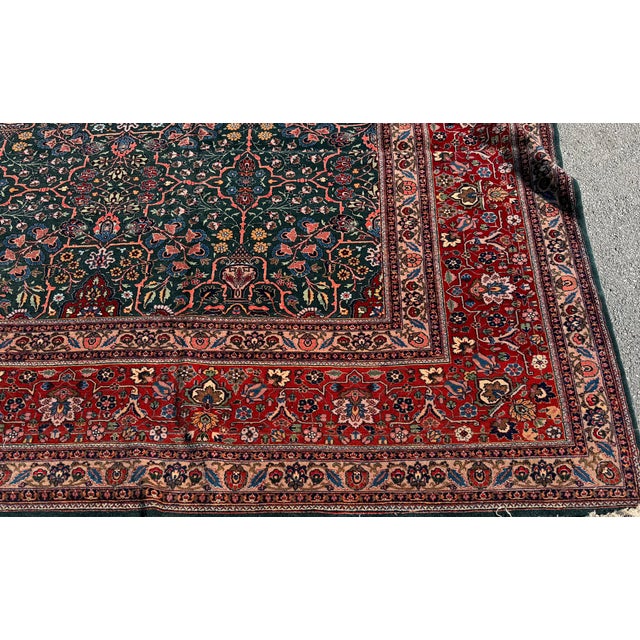 Persian Huge Palace Size Handmade Persian Wool Tabriz Rug 13.5’ by 20’ For Sale - Image 3 of 4