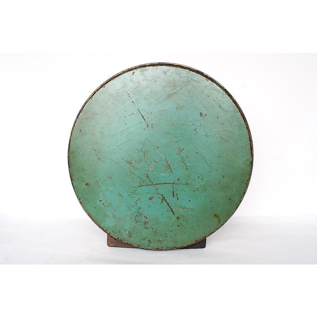 This antique Victorian era decorative tray is a real beauty. The sturdy round vintage metal tray would be equally at home...