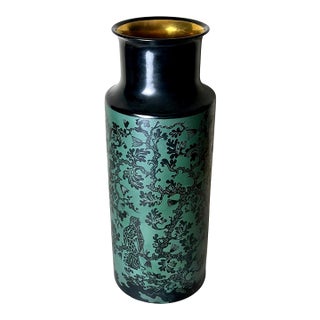 Finzi “Oro Zecchino” Decorated Ceramic Vase For Sale
