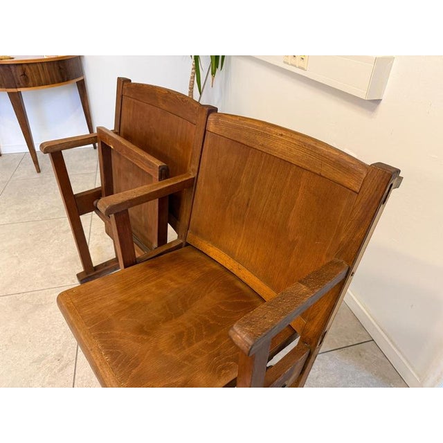 Wood Viennese Two-Seater Cinema Seat For Sale - Image 7 of 9