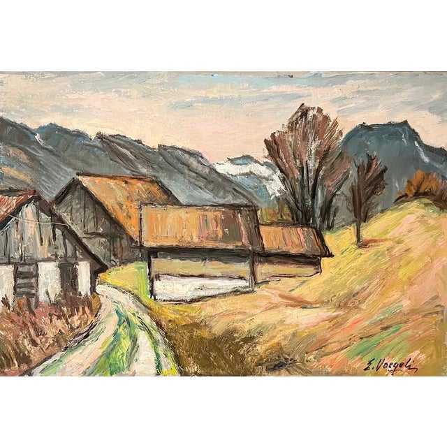 Ernest Voegeli, Föhn Wind Weather, Oil on Canvas For Sale - Image 10 of 10