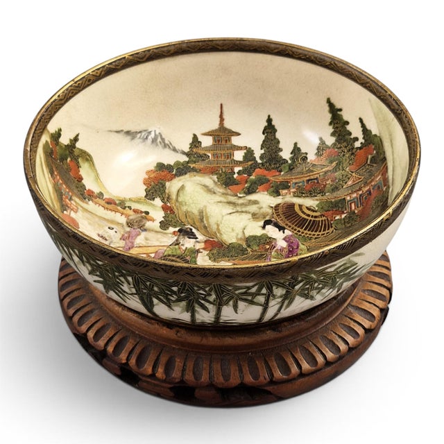 Japanese Satsuma Bowl by Gyokkō, 1890s For Sale - Image 13 of 13