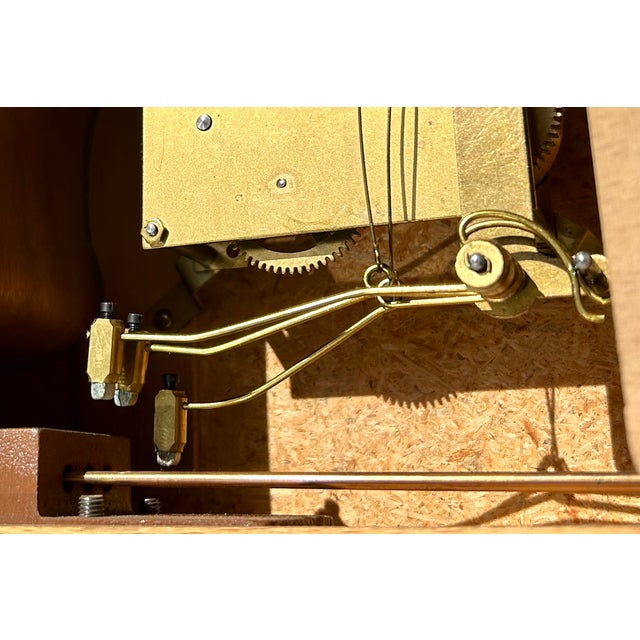 Vintage Mantel Clock in Wood, 1930s For Sale - Image 4 of 10