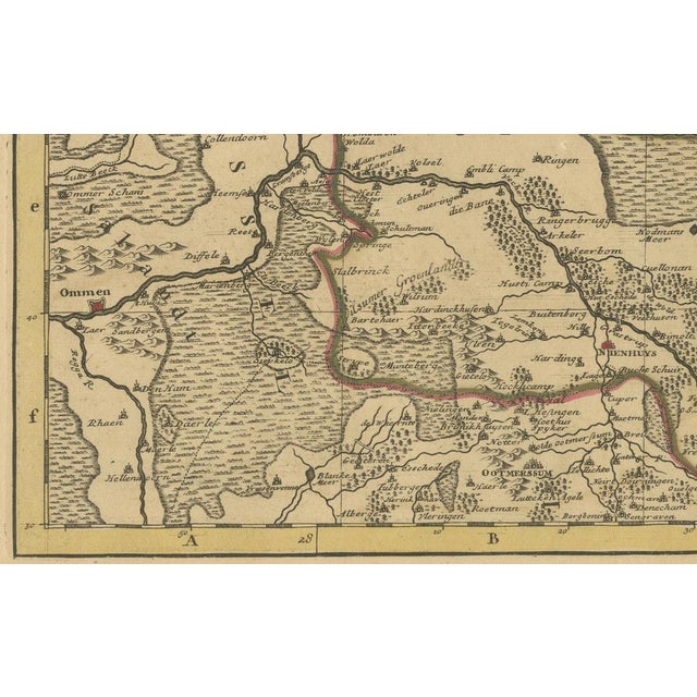 Map of the Lower Bishopric of Münster by Sanson & Ottens, 1750 For Sale - Image 3 of 8