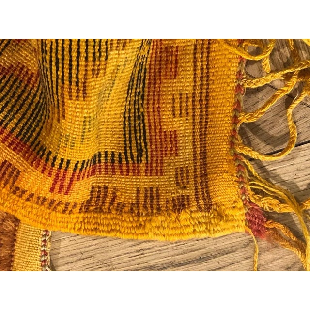 Blue 20th Century Blue Yellow Orange Berber Moroccan Rug, 1950s For Sale - Image 8 of 14