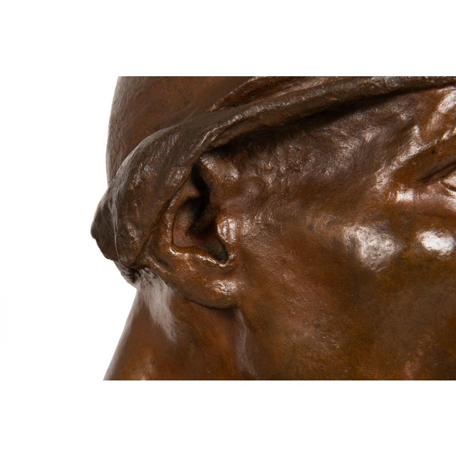 Italian Bronze Sculpture Bust “The Wagoner" (1879) by Achille d'Orsi For Sale - Image 10 of 18