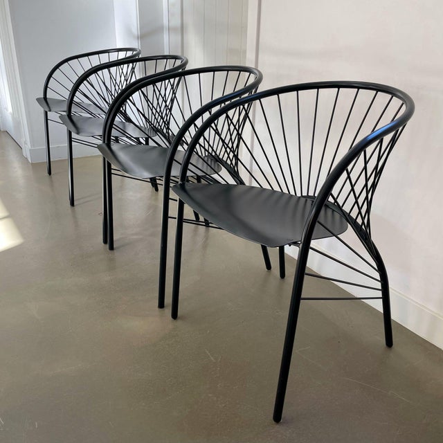 Lizzie Chairs by Regis Protiere for Paolo Pallucco, 1980s, Set of 4 For Sale - Image 4 of 13