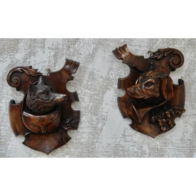 Antique Black Forest Trophy Wall Plaques, 1800s, Set of 2 For Sale - Image 11 of 11