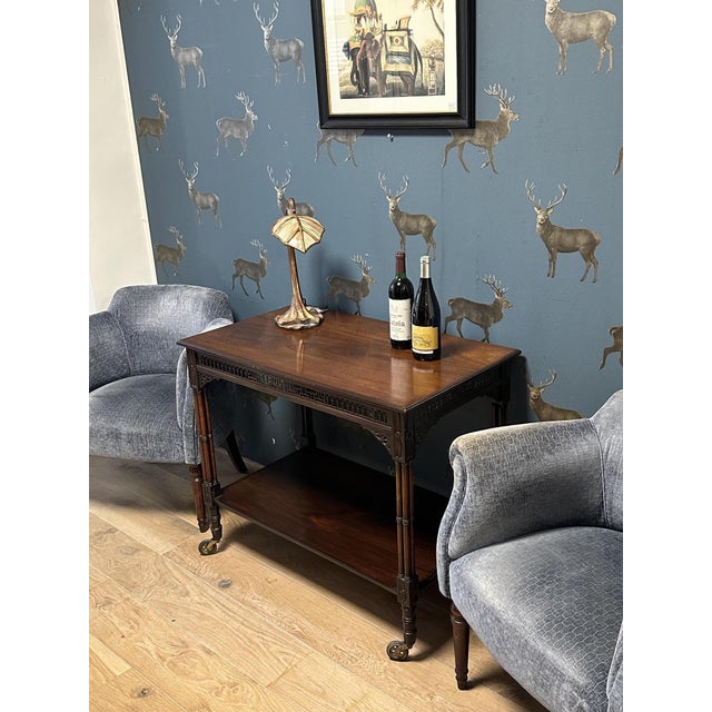 Antique Victorian Trolley in Mahogany, 1890s For Sale - Image 10 of 12