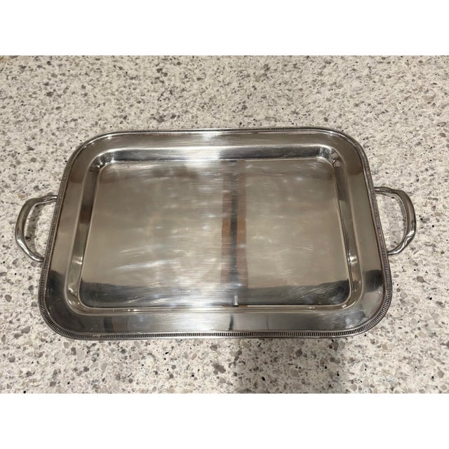 Large Vintage Silver Plate Serving Tray With Handles. Vvg, 11.5” X 18.5” For Sale - Image 9 of 9