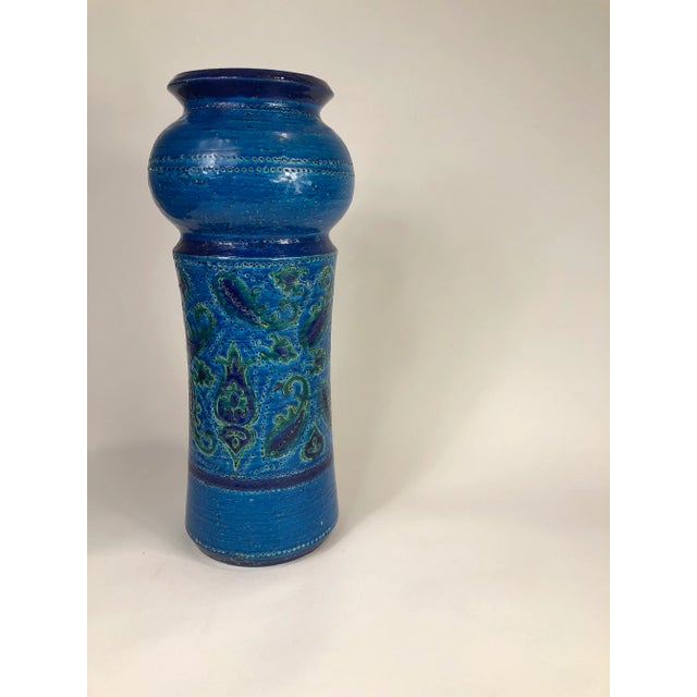 Large paisley Bitossi vase. A fine piece from the coveted collection out of Italy