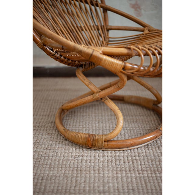 Light Yellow Tre Cerchi Armchairs by Tito Agnoli for Bonacina, Italy, 1950s, Set of 2 For Sale - Image 8 of 14