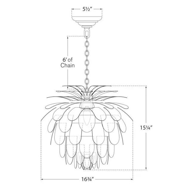 Modern Chapman & Myers for Visual Comfort Signature Cynara Small Chandelier in White & Gild For Sale - Image 3 of 3