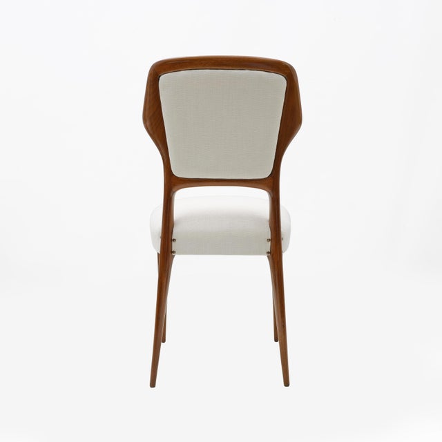 Brown Mid-Century Modern Italian Dinning Chairs by Vittorio Dassi, 1950s, Set of 4 For Sale - Image 8 of 9