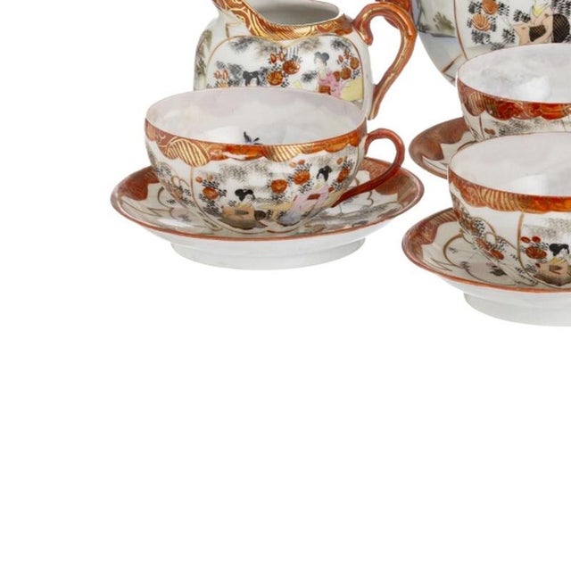 Japanese Porcelain Kutani Tea Service, 19th Century, Set of 23 For Sale - Image 3 of 6