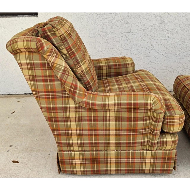 Sherrill Furniture Sherrill English Country Swivel Rocker Lounge Club Chair For Sale - Image 4 of 7