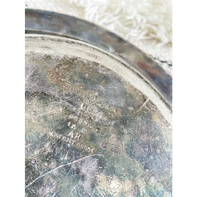 Mid-Century Modern 1950 Silver Plated Tray From the Waldorf-Astoria Hotel For Sale - Image 3 of 5
