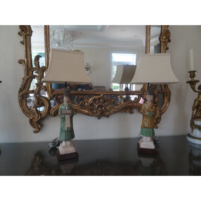 18th Century 18th Century Chinese Ming Figurine Lamps - a Pair For Sale - Image 5 of 7