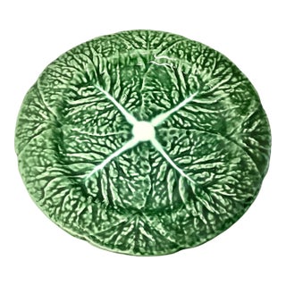 Vintage Bordallo Pinheiro Portuguese Cabbage Plate For Sale