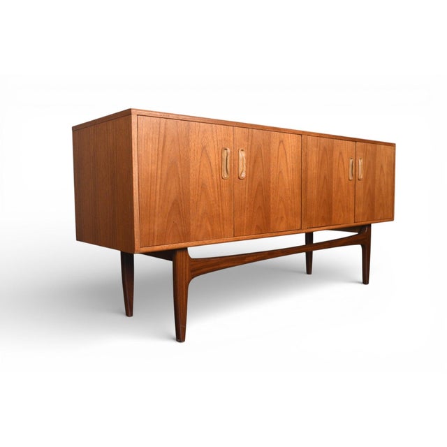 G Plan Mid 20th Century G Plan Fresco Low Teak Four Door Credenza, Attributed For Sale - Image 4 of 6