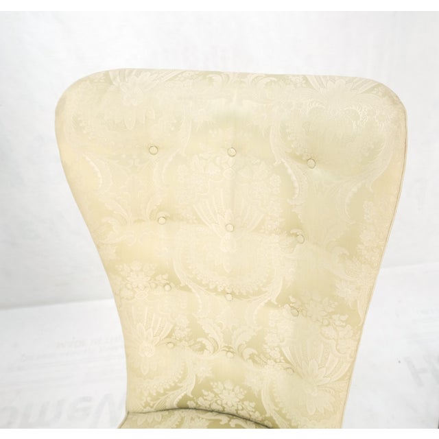 Pair Italian Mid-Century Modern Extra Tall Back Thick Spring Seats Lounge Chairs For Sale - Image 9 of 14