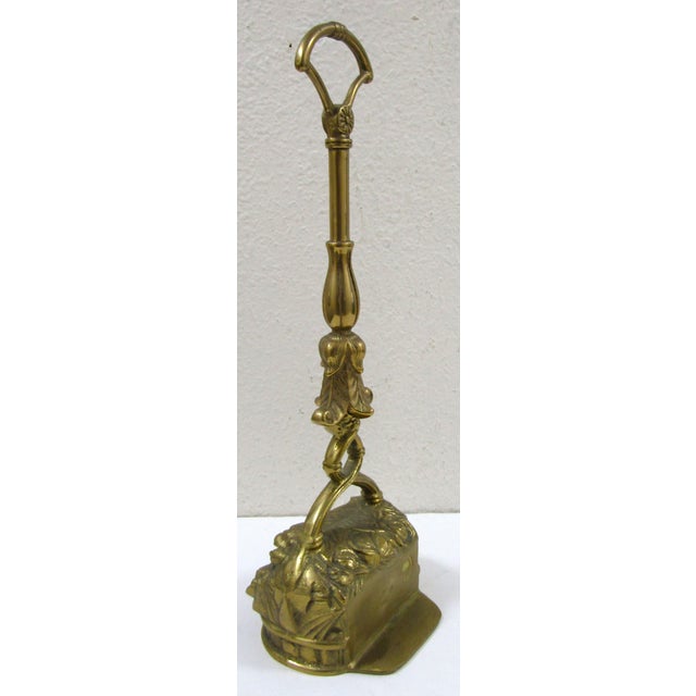 Antique Victorian-Era Solid Brass Doorstop Door Porter For Sale - Image 4 of 16