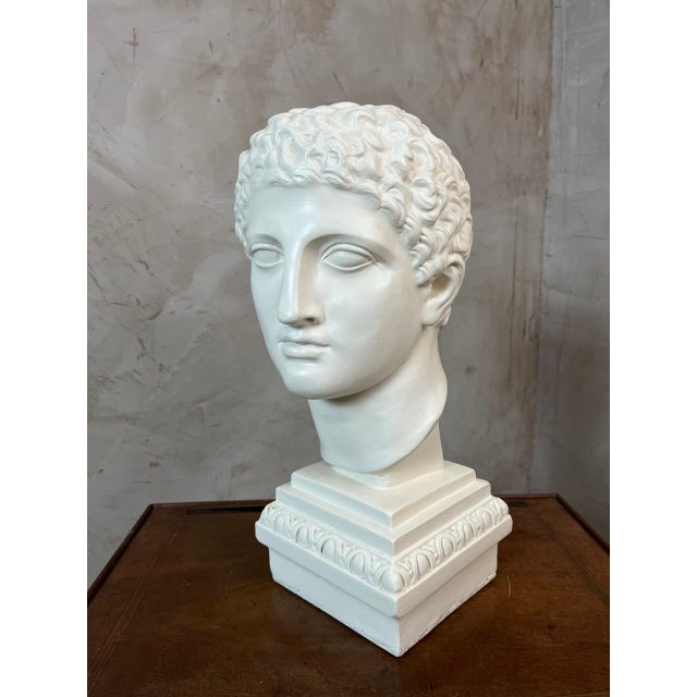 Plaster Bust of Apollo, 1950s For Sale - Image 9 of 10